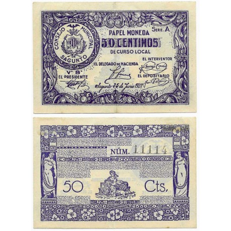 Sagunto. 1937. 50 Céntimos (EBC)