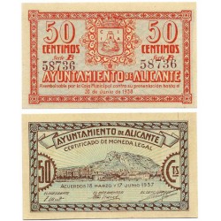 Alicante. 1937. 50 Céntimos (SC)