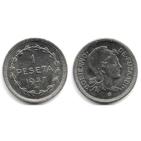 Gobierno de Euzkadi. 1937. 1 Peseta (SC)
