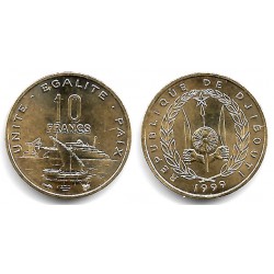 (8) Djibouti. 1999. 10 Francs (SC)