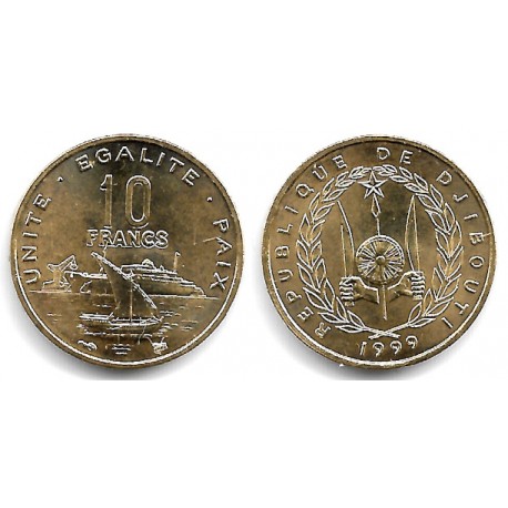 (8) Djibouti. 1999. 10 Francs (SC)