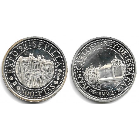 España. 1992. 500 Pesetas (EBC+) (Plata) 6,75 gr. de .925 Milésimas