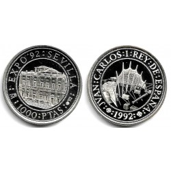 España. 1992. 1000 Pesetas (EBC+) (Plata) 13,5 gr. de .925 Milésimas