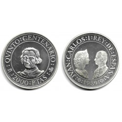 España. 1989. 2000 Pesetas (EBC+) (Plata) 27gr. de .925 Milésimas
