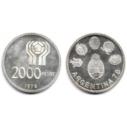 (79) Argentina. 1978. 2000 Pesos (EBC+) (Plata)