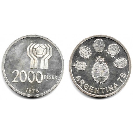 (79) Argentina. 1978. 2000 Pesos (EBC+) (Plata)