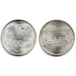 (78) Argentina. 1977. 1000 Pesos (EBC+) (Plata)