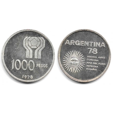 (78) Argentina. 1978. 1000 Pesos (EBC+) (Plata)