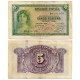 España. 1935. 5 Pesetas (BC+) Serie B, Mancha