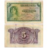 España. 1935. 5 Pesetas (BC+) Serie B, Mancha