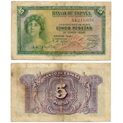 España. 1935. 5 Pesetas (BC) Serie A