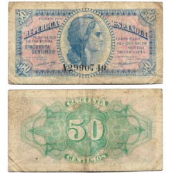España (II República). 1937. 50 Céntimos (BC) Serie A