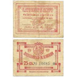 Almoradi. 1937. 25 Céntimos (MBC-)
