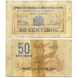 Benisa. 1937. 50 Céntimos (BC)