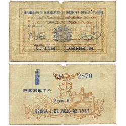 Benisa. 1937. 1 Peseta (MBC-)