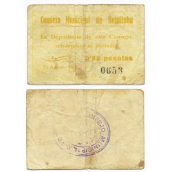 Benilloba. 1937. 0,25 Pesetas (BC)