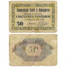 Crevillente (Cooperativas Textil y Alpargatera). 1937. 50 Céntimos (BC)