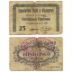 Crevillente (Cooperativas Textil y Alpargatera). 1937. 25 Céntimos (RC+)