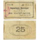 Denia (Depositaria Municipal). 1937. 25 Céntimos (BC)