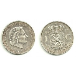 (184) Países Bajos. 1957. 1 Gulden (EBC) (Plata)