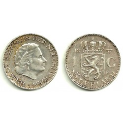 (184) Países Bajos. 1957. 1 Gulden (EBC) (Plata)