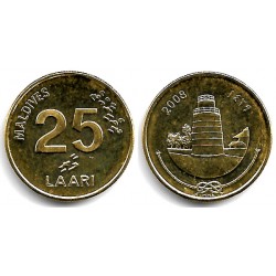 (71a) Maldivas. 2008. 25 Laari (SC)