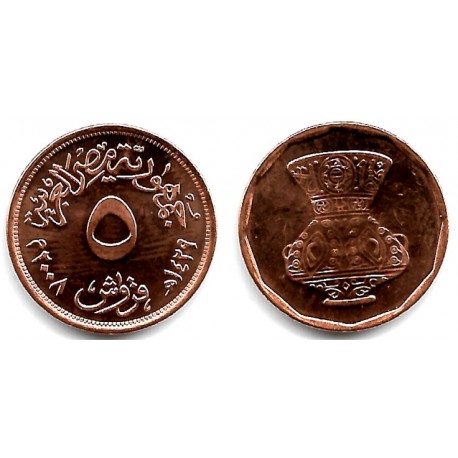 (941a) Egipto. 2008. 5 Piastres (SC)