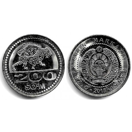 Uzbekistán. 2018. 200 Som (SC)