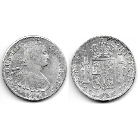 Carlos IV. 1802. 8 Reales (MBC) (Plata) Ceca de Méjico FT
