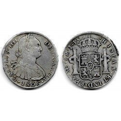 Carlos IV. 1806. 8 Reales (MBC-) (Plata) Ceca de Lima JP