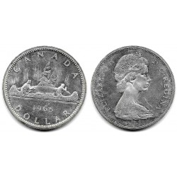 (64.1) Canadá. 1965. 1 Dollar (EBC) (Plata)
