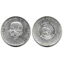 (469) Estados Unidos Mexicanos. 1955. 5 Pesos (MBC+) (Plata)