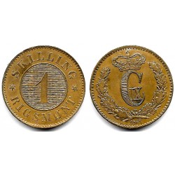(774) Dinamarca. 1867. 1 Skilling Rigsmont (EBC)