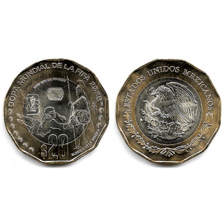 Estados Unidos Mexicanos. 2026. 20 Pesos (SC) Fifa 26, Glorieta de la Minerva