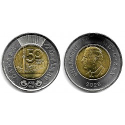 Canadá. 2026. 2 Dollar (SC) 50 Years Ans