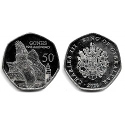 Gibraltar. 2026. 50 Pence (SC)