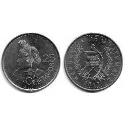 Guatemala. 2017. 25 Centavos (SC)