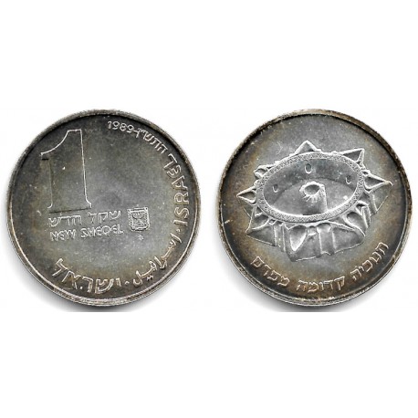 (205) Israel. 1989. 1 New Sheqel (SC) (Plata)