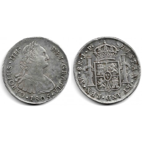 Carlos IV. 1805. 8 Reales (MBC+/MBC) (Plata) Ceca de Lima JP