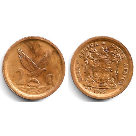 (133) Sudáfrica. 1995. 2 Cents (MBC)