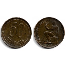 España (II República). 1937*(--6). 50 Céntimos (MBC)