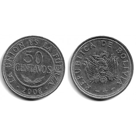 (204) Bolivia. 2008. 50 Centavos (MBC)