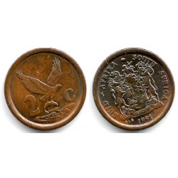 (133) Sudáfrica. 1991. 2 Cents (EBC)