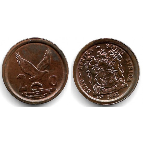 (133) Sudáfrica. 1993. 2 Cents (EBC)