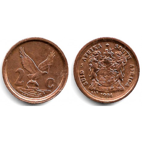 (133) Sudáfrica. 1994. 2 Cents (MBC+)