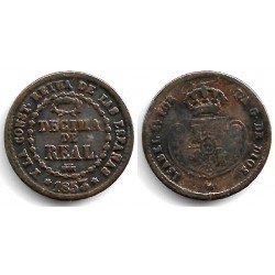 Isabel II. 1853. Décima de Real (MBC/BC) Ceca de Segovia