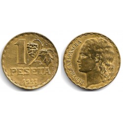 España (II República). 1937. 1 Peseta (MBC-)
