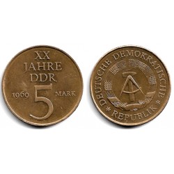 (22.1) Alemania Democrática. 1969. 5 Mark (MBC+)