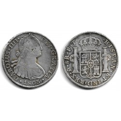 Carlos IV. 1803. 8 Reales (MBC) (Plata) Ceca de Méjico FT