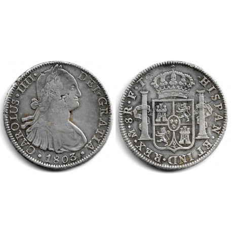 Carlos IV. 1803. 8 Reales (MBC) (Plata) Ceca de Méjico FT